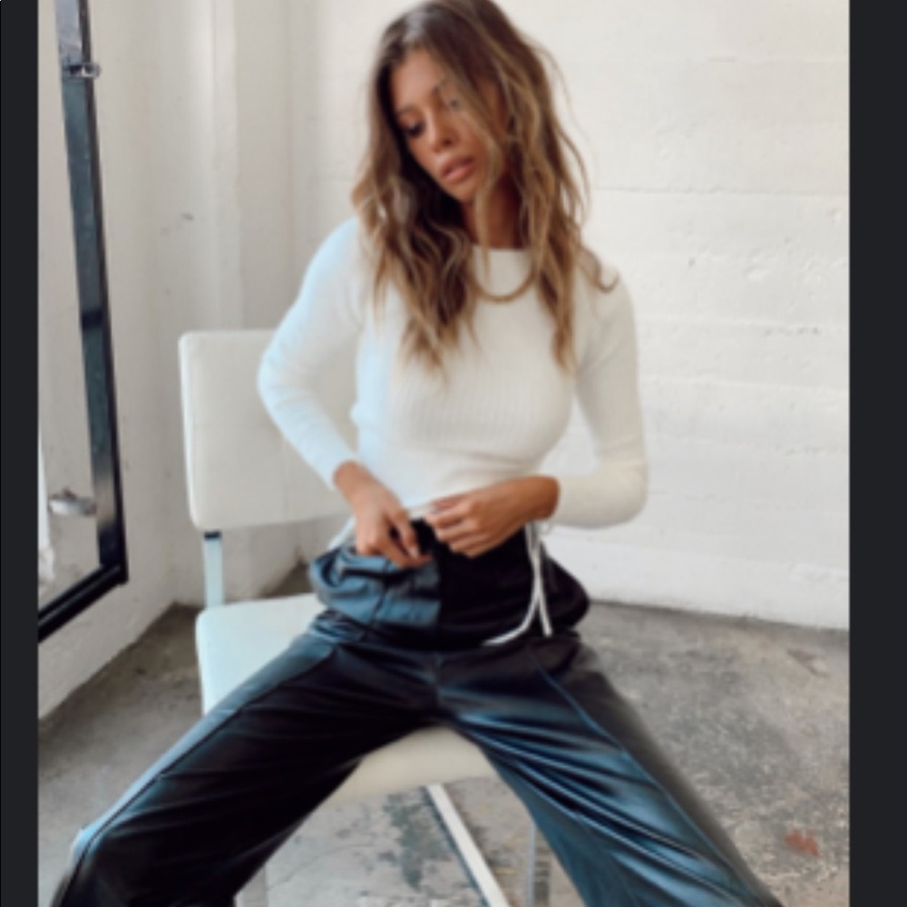 Princess Polly Cream Crew Neck Sweater